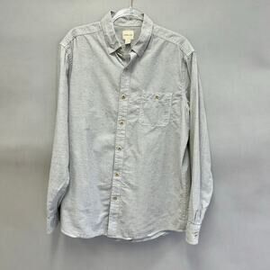 G.H. Bass gray‎ w/ multicolor speckles button down casual shirt men's size large